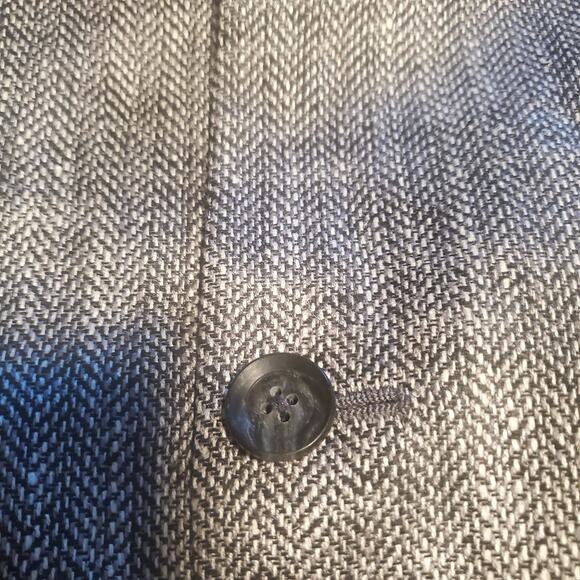 NEW Stafford Size 44R 100% Silk Men's Blazer Suit Jacket Gray Black Herringbone - Picture 4 of 12